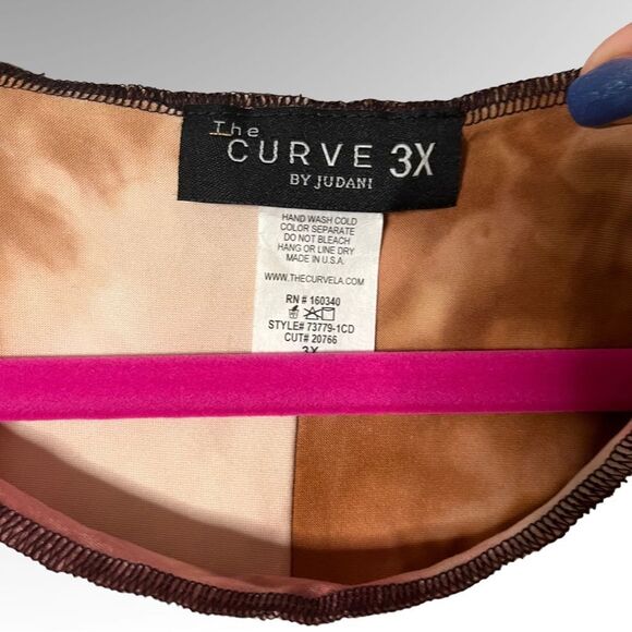 The Curve L.A. Tye Dye Key Hole Tie Front Maxi Dress Size 3X - Picture 5 of 6